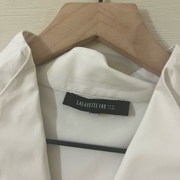 Lafayette 148 New York Shirt - Women’s Medium White - Button Down - Picture 8 of 13